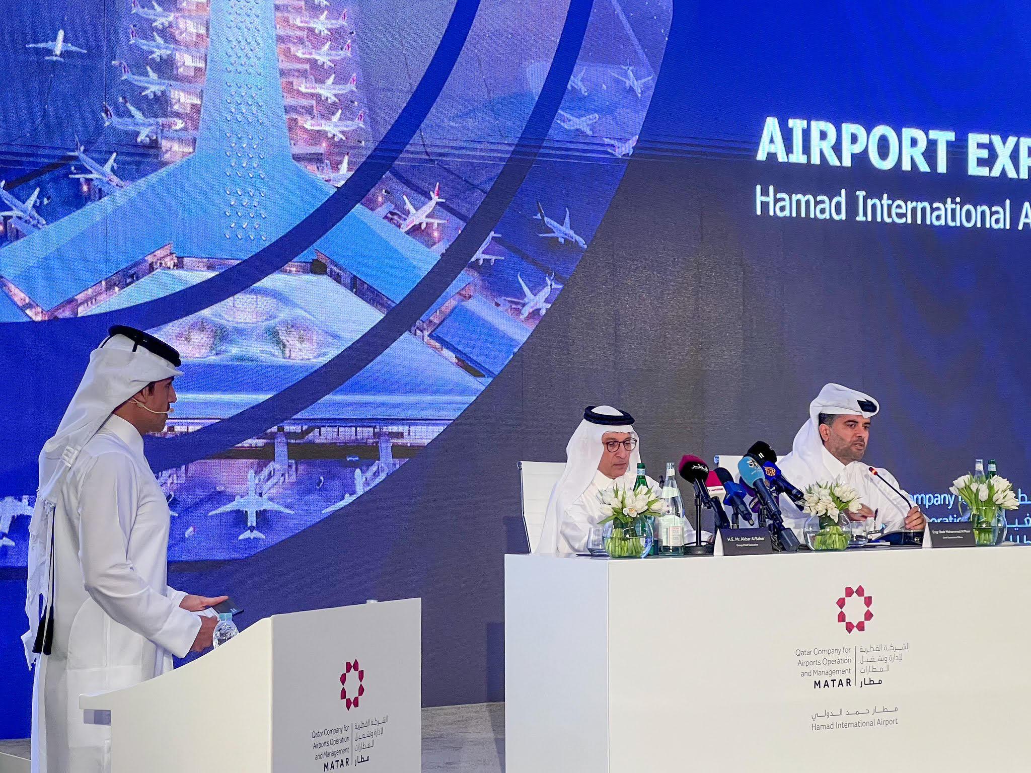  رئيس الوزراء القطرة يفتتح توسعه مطار حمد الدولى   زيادة السعة الاستيعابية إلى 58 مليون مسافر سنوياً.	